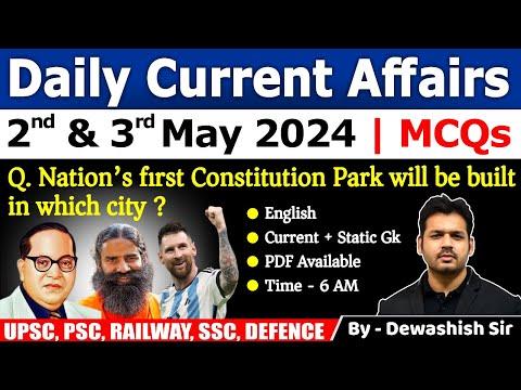 Top Current Affairs Highlights from 2nd & 3rd May 2024