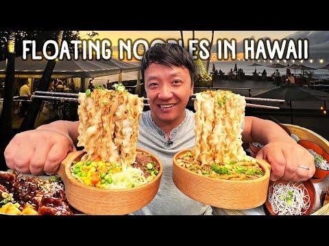 #1 BEST Hawaiian BREAKFAST BUFFET & FLOATING NOODLES In Honolulu Hawaii
