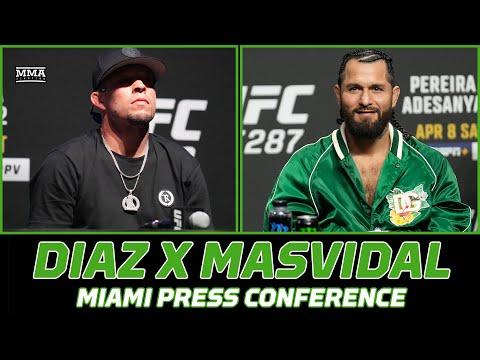 Exciting Diaz vs. Masvidal Boxing Match in Miami - Press Conference Highlights