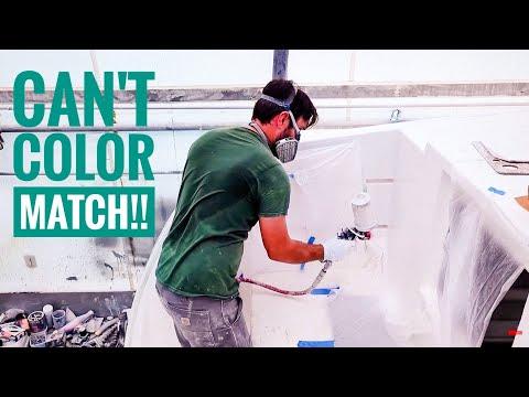 Boat Building Process: Gel Coat Matching and Hull Decoration