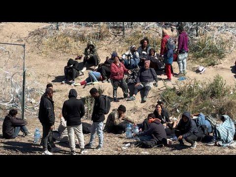 Travesía de migrantes en la frontera con Estados Unidos