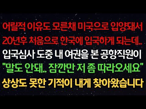 어릴 적 미국으로 입양된 이야기: 한국으로 돌아온 여정