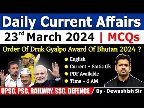 Current Affairs Recap: 23 March 2024