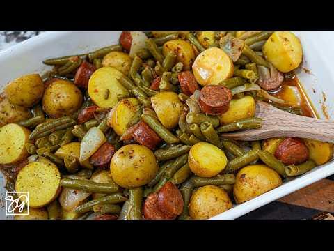 Delicious Sausage Green Bean Potato Casserole Recipe