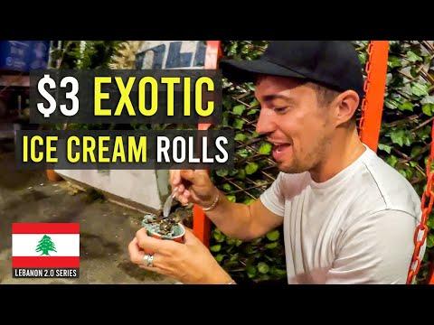 Discovering Exotic Ice Cream Rolls in Jounieh, Lebanon 🍦🇱🇧