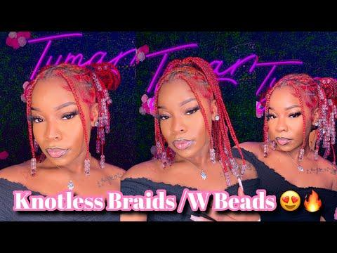 How To: Knotless Braids & Beads Tutorial, Very Detailed