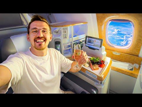 Luxury First Class Flight Experience from Dubai to England