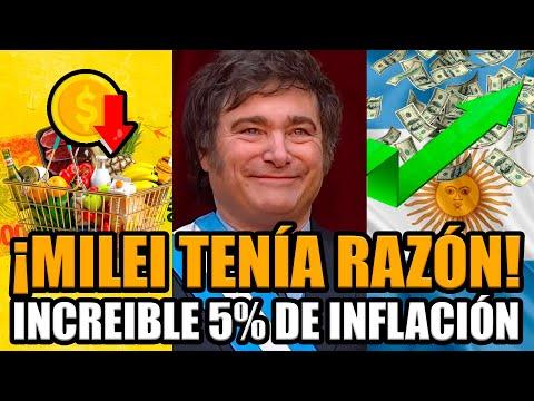 ¡La inflación en Argentina cae al 5%! Descubre los detalles con Milei