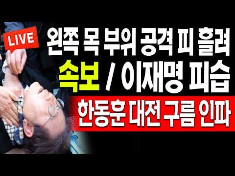 (일일뉴스) 이재명 부산 피습 사건과 한동훈 대전 인파 소동! 최신 속보