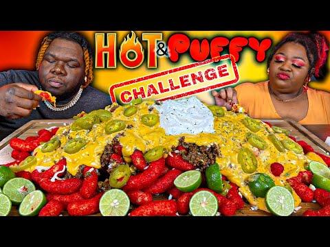Flaming Hot Cheetos Nachos Challenge: A Spicy and Puffy Delight