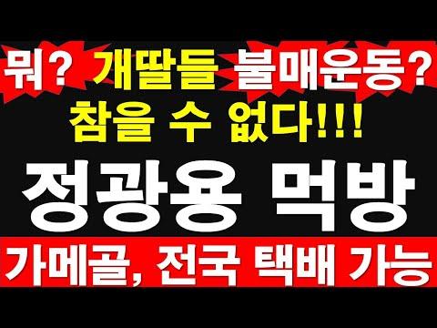 정광용이 불매운동에 대한 견해를 밝히는 먹방 영상