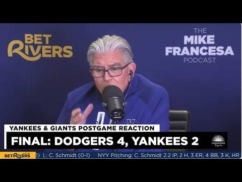 Yankees & Giants Staring Into the Abyss After Monday Night Losses - Mike Francesa Reaction