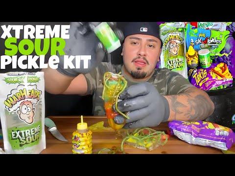 Unboxing ChamoyPapi's Halloween Edition Xtreme Sour Pickle Kits!