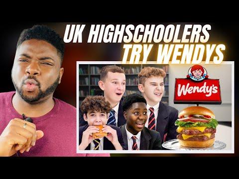 Discovering Wendy's: British YouTuber Reacts to High Schoolers Trying Wendy's for the First Time
