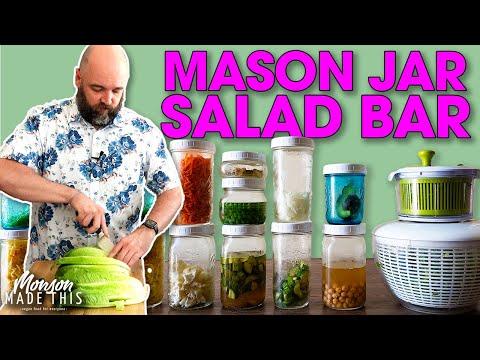 Create the Ultimate DIY Homemade Plant-Based Salad Bar with Mason Jars