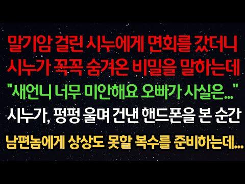 남편의 배신에 대한 이혼 복수를 준비하는 시누의 이야기