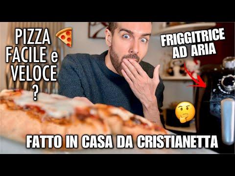 Deliziosa pizza margherita fatta in casa con la friggitrice ad aria