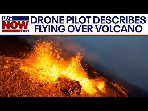 Drone Pilot's Close Encounter with Iceland Volcano Eruption: A Thrilling Experience