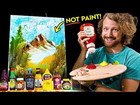 Unleash Your Inner Artist: Painting with Food Sauces like Bob Ross