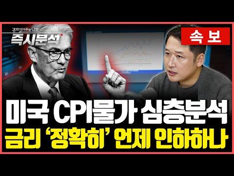 미국 CPI물가 발표 분석과 금리 인하 전망