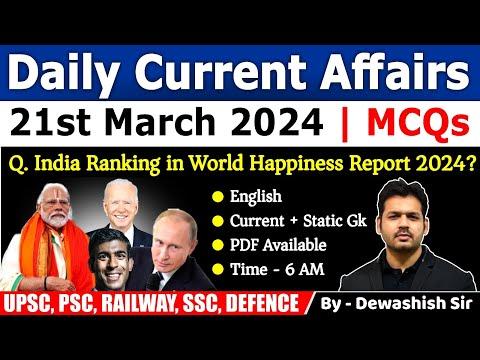 Exciting Current Affairs Updates for 21 March 2024