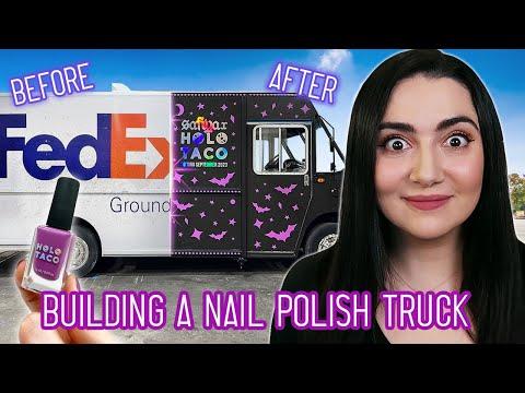 Transforming a FedEx Truck into a Mobile Nail Polish Shop: A Creative Collaboration with Holo Taco
