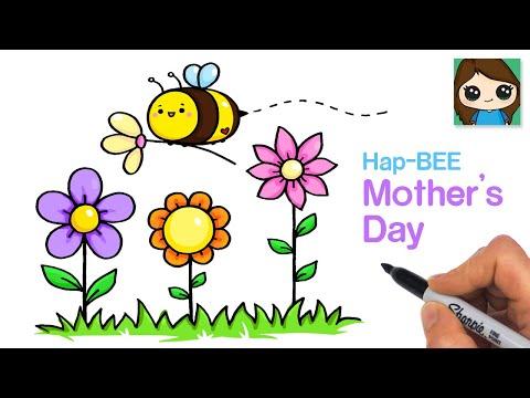 How to Draw an Easy Mother's Day Card - Really Easy Drawing Tutorial