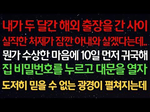 남편의 출장 중 이상한 처제와 아내의 이야기: 충격적인 사실과 해결 과정