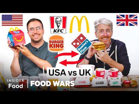 Taste Testing American vs UK Fast Food: A Comparison of Flavors and Surprises