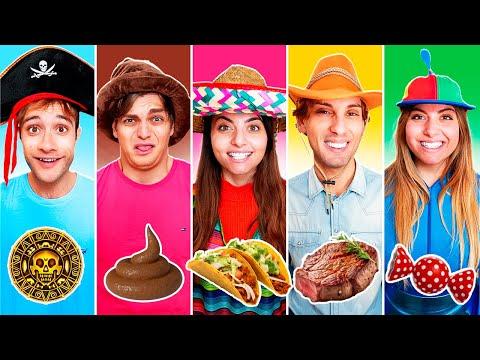 Un'avventura culinaria con cappelli magici: Mangiamo solo cibo del colore dei nostri cappelli per 24 ore!