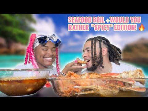 Spicy 'Would You Rather' Mukbang: A Seafood Boil with Adult Conversations