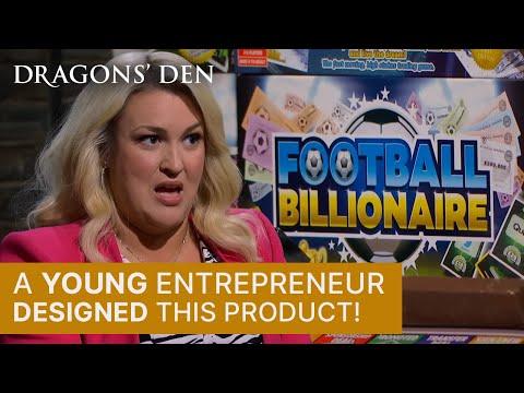 Young Entrepreneur's Pitch for Football Billionaire Board Game on Dragons' Den