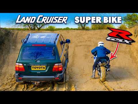 Super Bike vs V8 Land Cruiser: Off-Road Challenge Showdown!