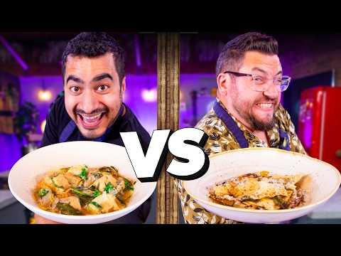 Master Chef vs YouTuber: Cooking Spaghetti Botones Roasted Squash Ravioli