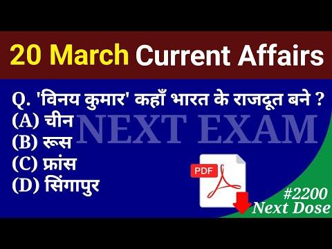 Top Current Affairs of 20th March 2024