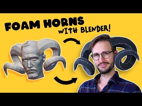 How to make FOAM HORNS with Blender! 😈