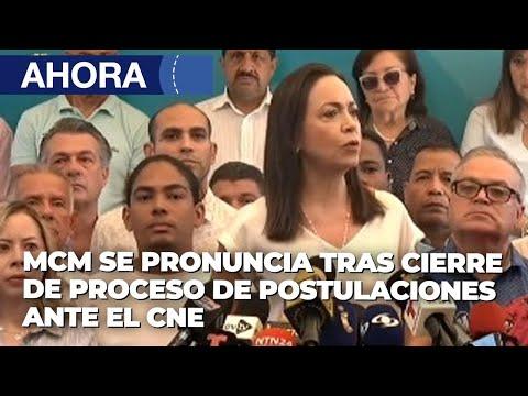 María Corina Machado: Análisis detallado de su pronunciamiento tras el cierre de postulaciones