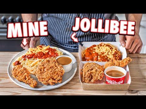 Delicious Jollibee Chicken Joy and Spaghetti: A YouTuber's First Taste and Homemade Recipe