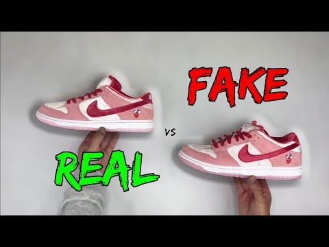 Real vs Fake! Strange Love Nike SB Dunk Comparison