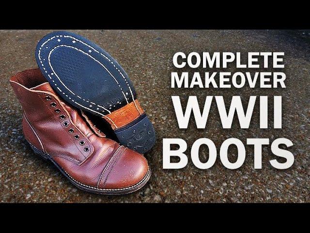 Unveiling the Intricate Restoration Process of WW2 U.S. Military Boots