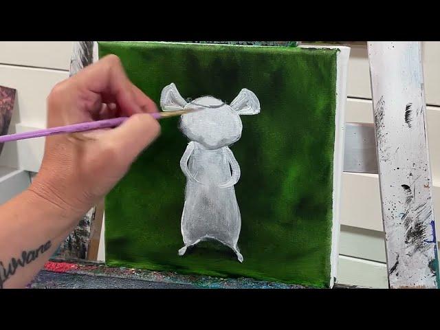 Learn to Paint a Cute Mouse and Pumpkin: Step-by-Step Tutorial