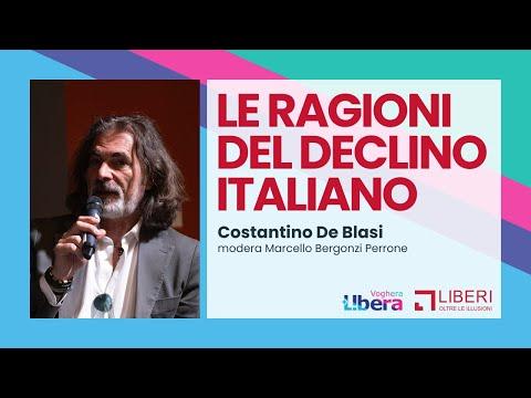 Le ragioni del declino economico italiano secondo Costantino De Blasi