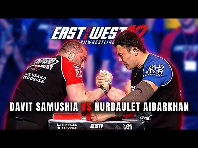 Intense Arm Wrestling Showdown: Davit Samushia vs Nurdalet Aidarkhan