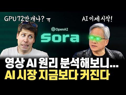 최근 업데이트된 SORA 영상 NVIDIA H100 대충 계산해도 72만대! SORA 동작 원리와 함께 이게 얼마나 큰지 직접 분석해보았습니다.