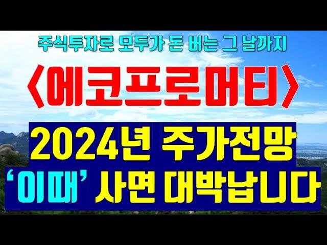 [에코프로머티] 2024년 에코프로머티리얼즈 주가전망 '이때' 사면 대박납니다