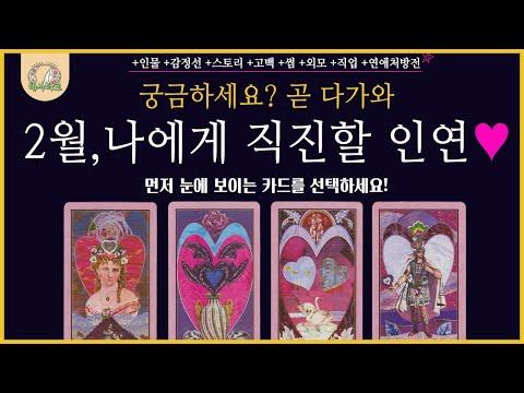 [타로/연애운]🌈2월, 나에게 직진할 사람💗 #고백 #썸 #솔로 #연애 #인물 #성격 #외모