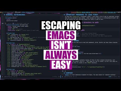 Mastering Emacs: Escaping from Buffers and Terminals