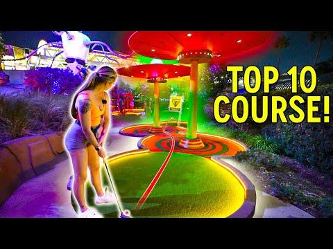 Experience the Thrills of Alien-themed Nighttime Mini Golf Course!