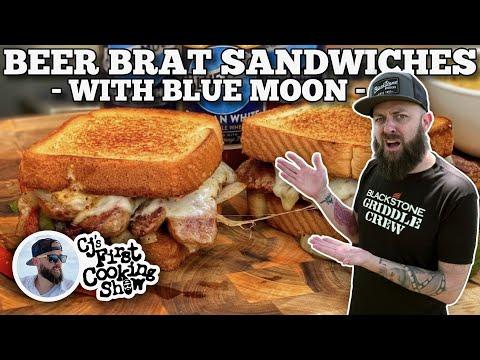 Delicious Blue Moon Beer Brat Sandwich Recipe | Blackstone Griddles
