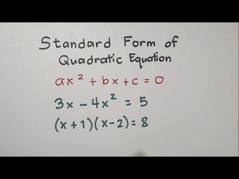 Mastering Quadratic Equations: Understanding the Standard Form